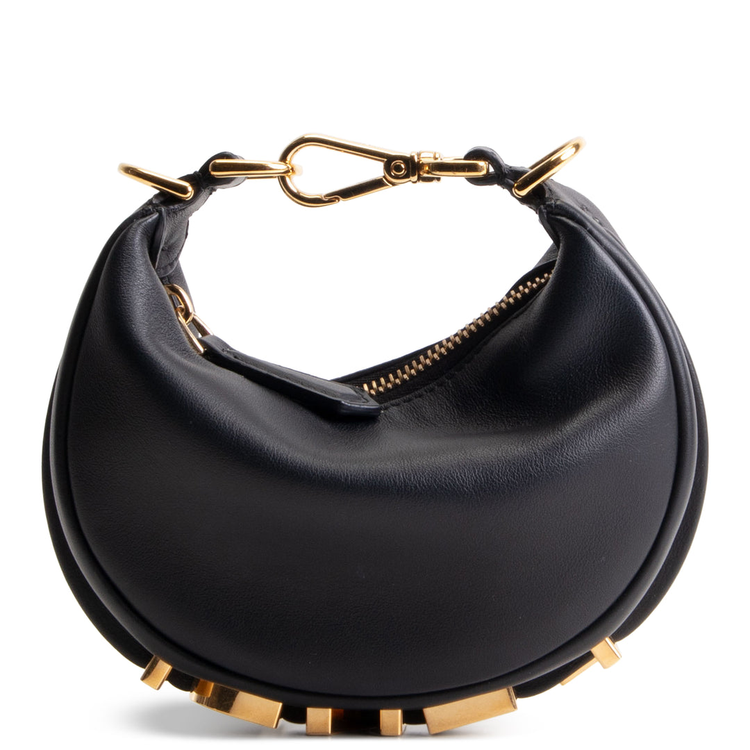 FENDI Fendigraphy Nano Hobo Charm - Black