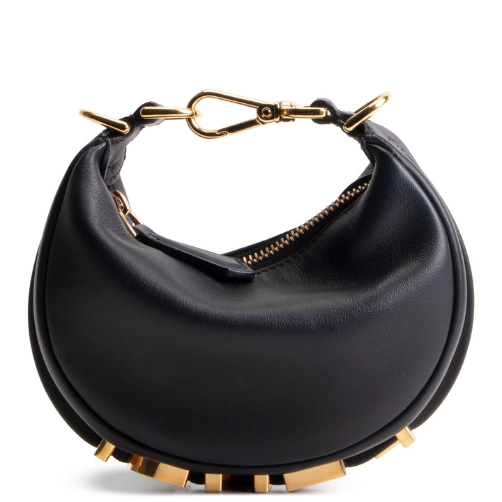 FENDI Fendigraphy Nano Hobo Charm - Black