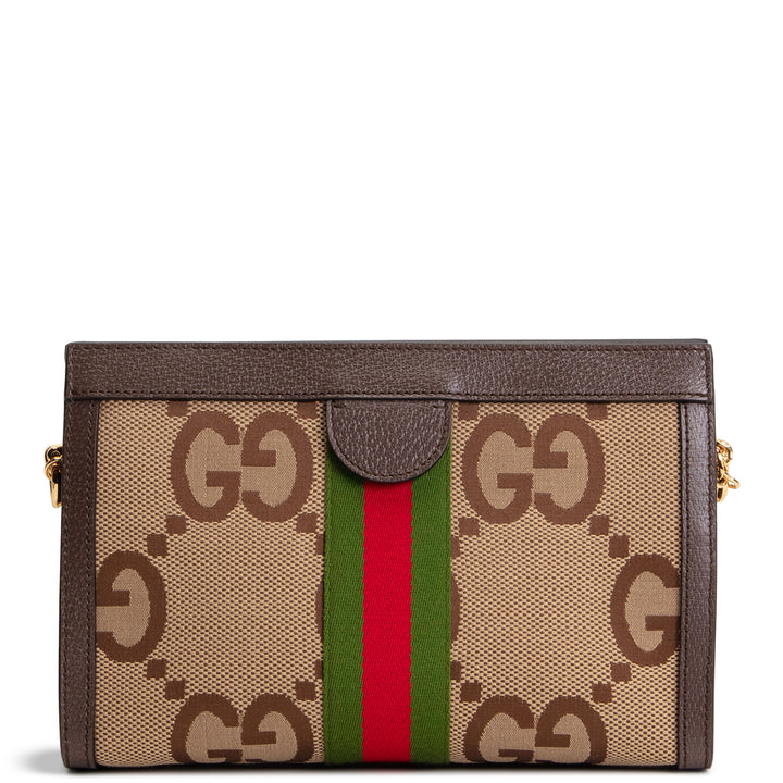 GUCCI GG Jumbo Canvas Ophidia Chain Clutch