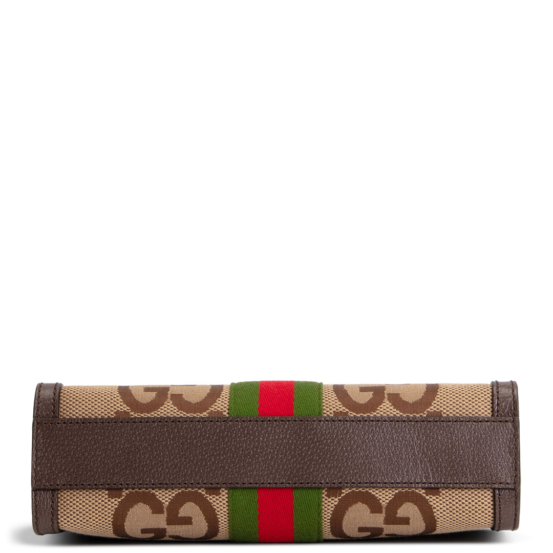 GUCCI GG Jumbo Canvas Ophidia Chain Clutch