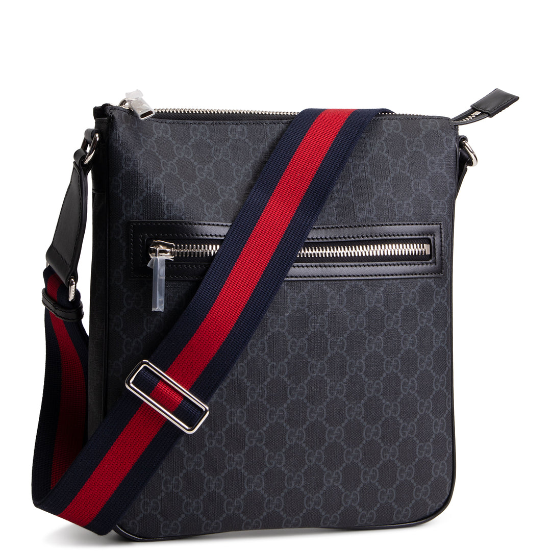 GUCCI GG Supreme Messenger XL - Black