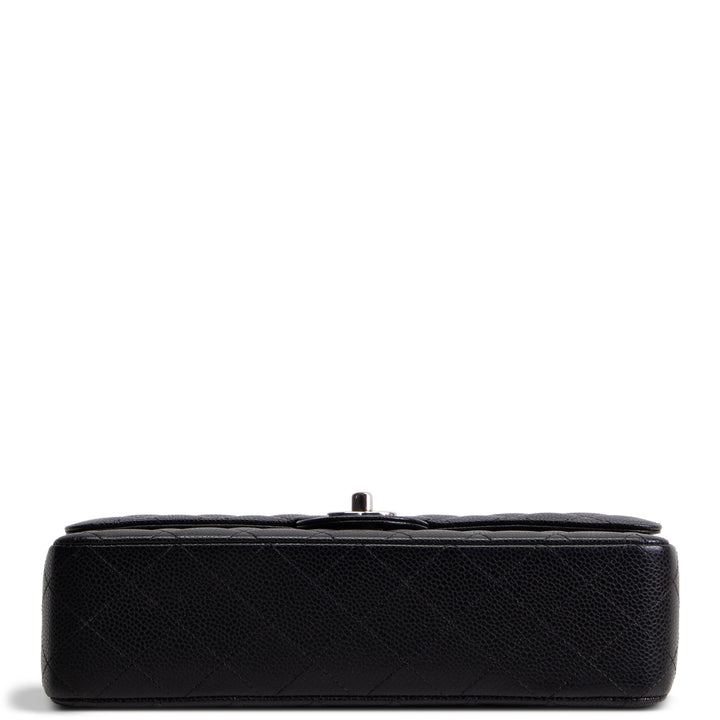 CHANEL Caviar Medium Double Flap Shoulder Bag - Black