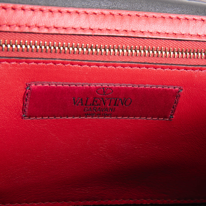 VALENTINO Rockstud Wallet on Chain - Metallic Rose