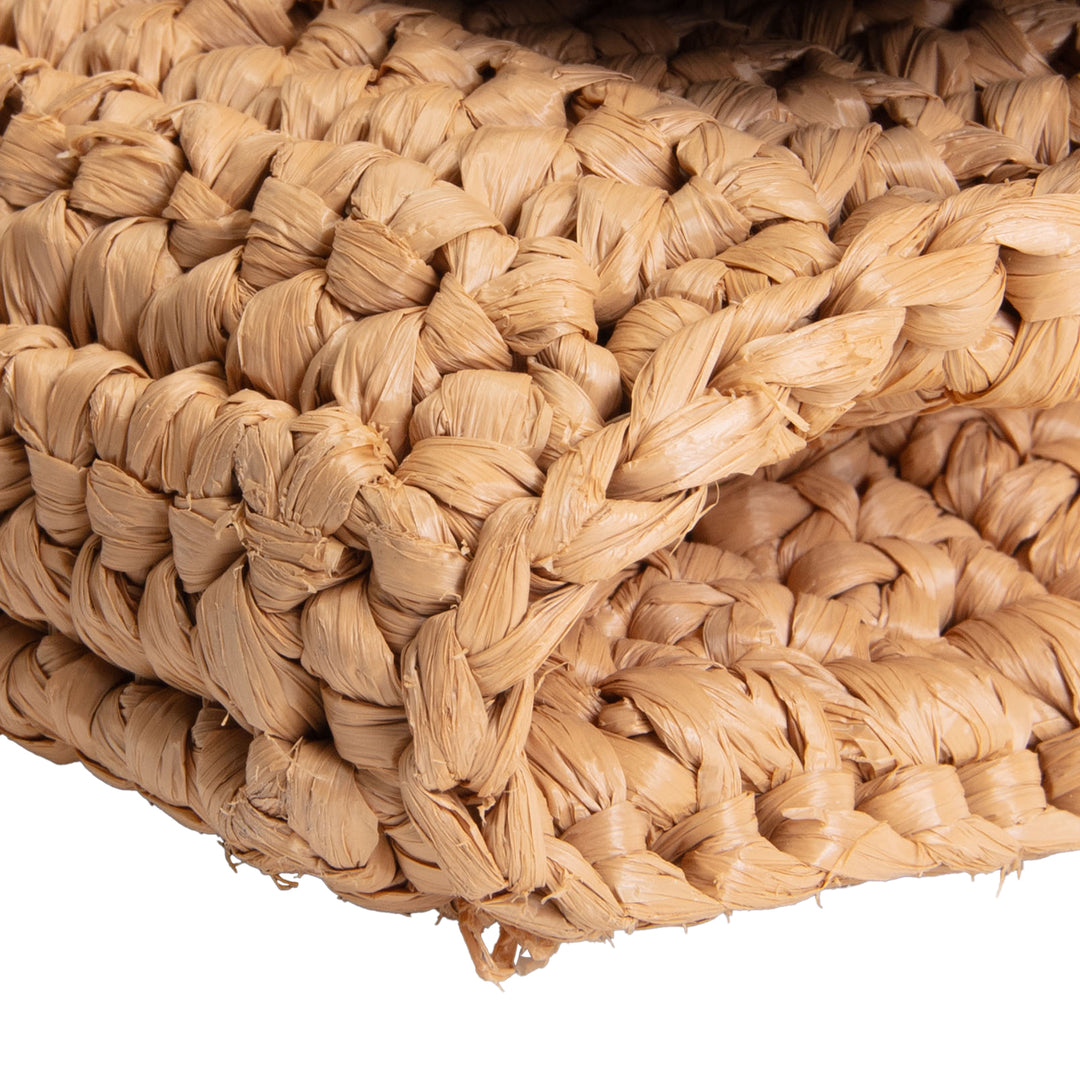 SAINT LAURENT Raffia Tassel Kate 99 - Dark Nude