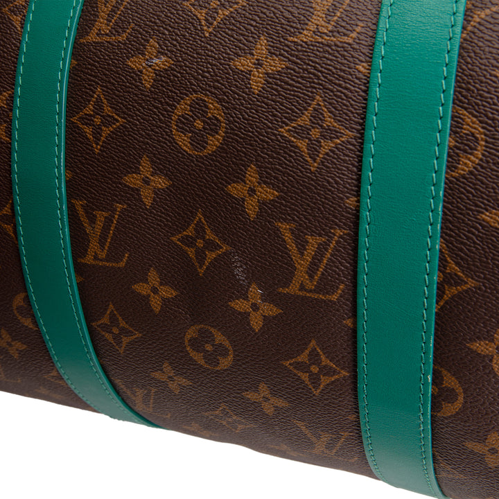 LOUIS VUITTON Monogram Keepall Bandouliere 50 - Borneo Green Trim