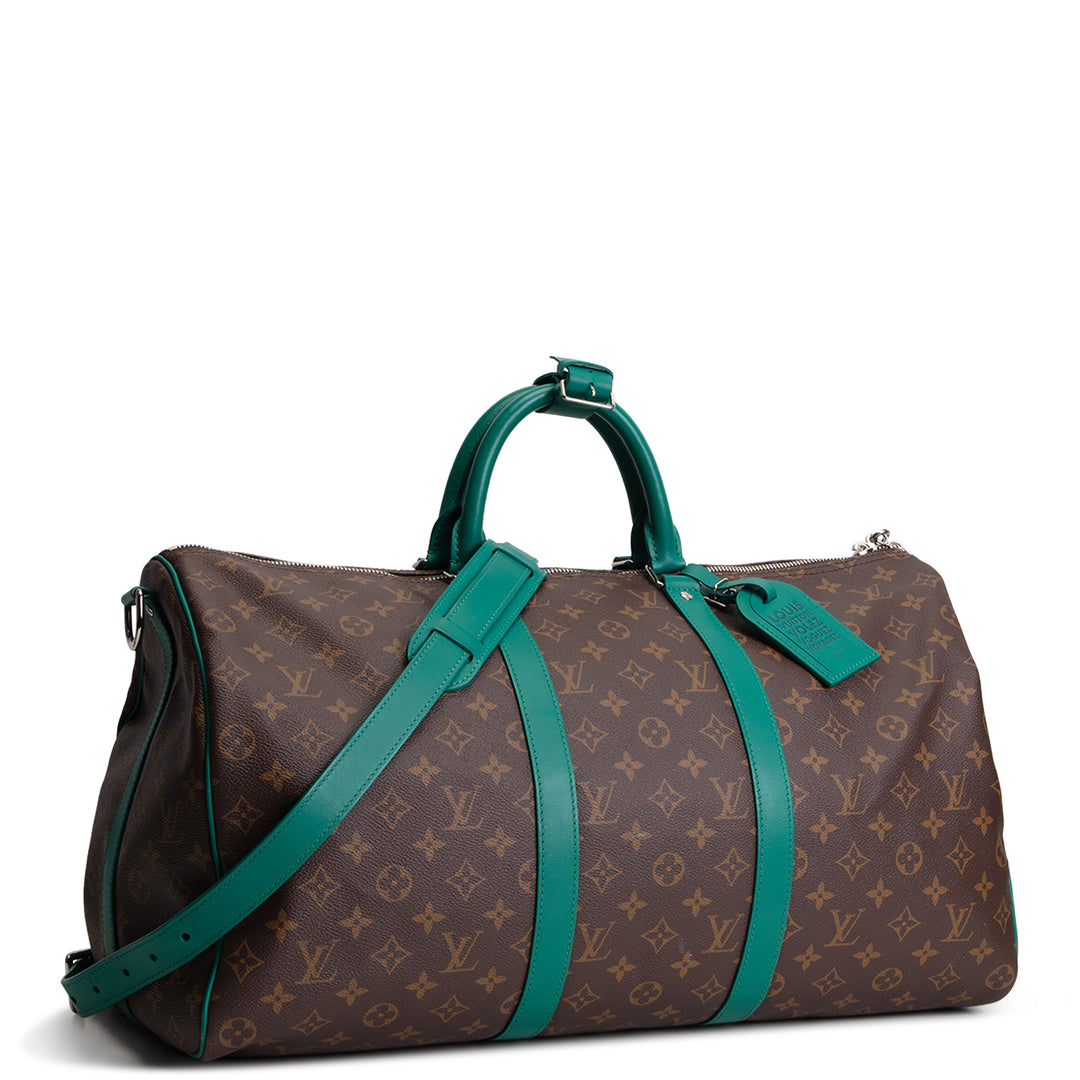 LOUIS VUITTON Monogram Keepall Bandouliere 50 - Borneo Green Trim