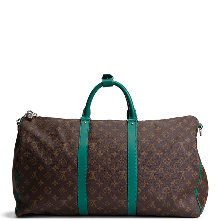 LOUIS VUITTON Monogram Keepall Bandouliere 50 - Borneo Green Trim
