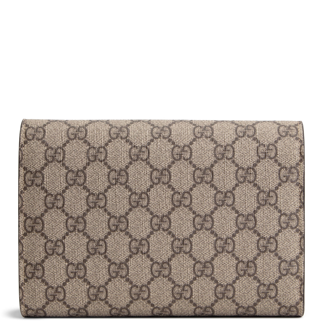 GUCCI GG Supreme Dionysus Chain Wallet - Beige & Ebony