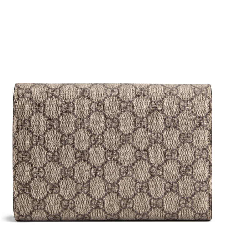 GUCCI GG Supreme Dionysus Chain Wallet - Beige & Ebony