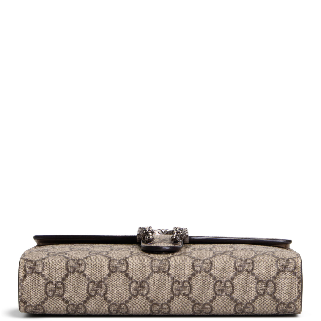 GUCCI GG Supreme Dionysus Chain Wallet - Beige & Ebony