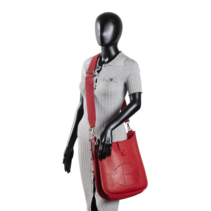 HERMES Togo Evelyne III GM - Rouge Garance (Crimson Red)