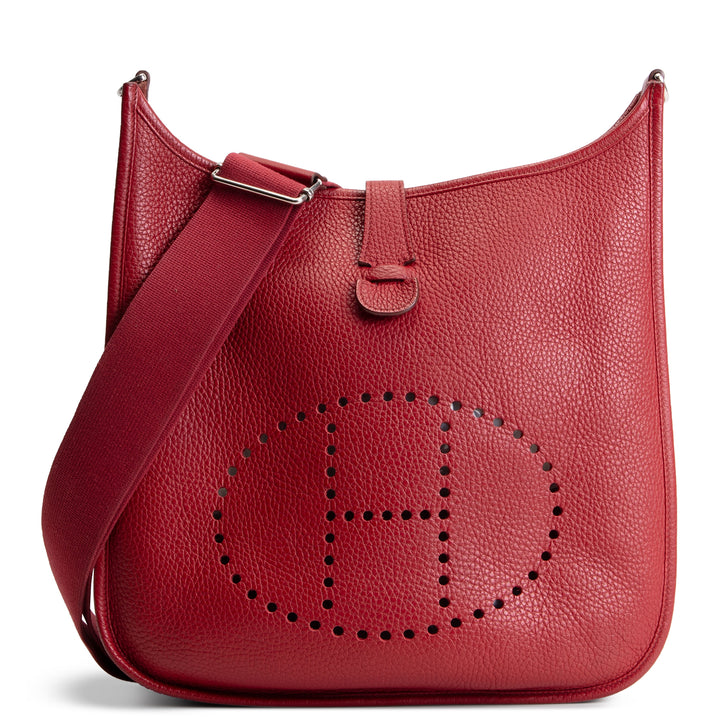 HERMES Togo Evelyne III GM - Rouge Garance (Crimson Red)