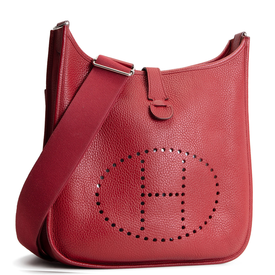 HERMES Togo Evelyne III GM - Rouge Garance (Crimson Red)
