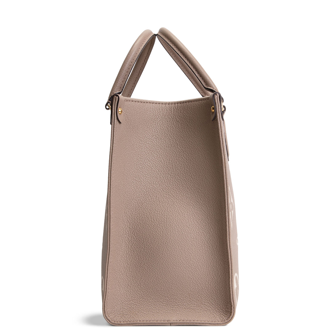 LOUIS VUITTON Bicolor Empreinte OntheGo MM - Dove/Cream