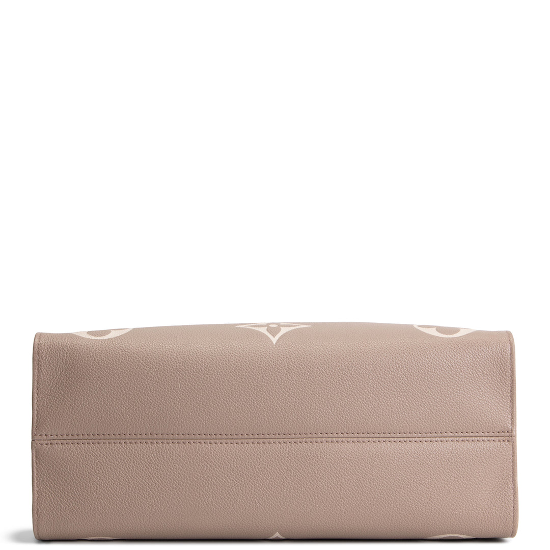 LOUIS VUITTON Bicolor Empreinte OntheGo MM - Dove/Cream