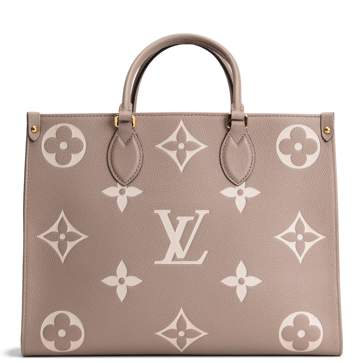LOUIS VUITTON Bicolor Empreinte OntheGo MM - Dove/Cream