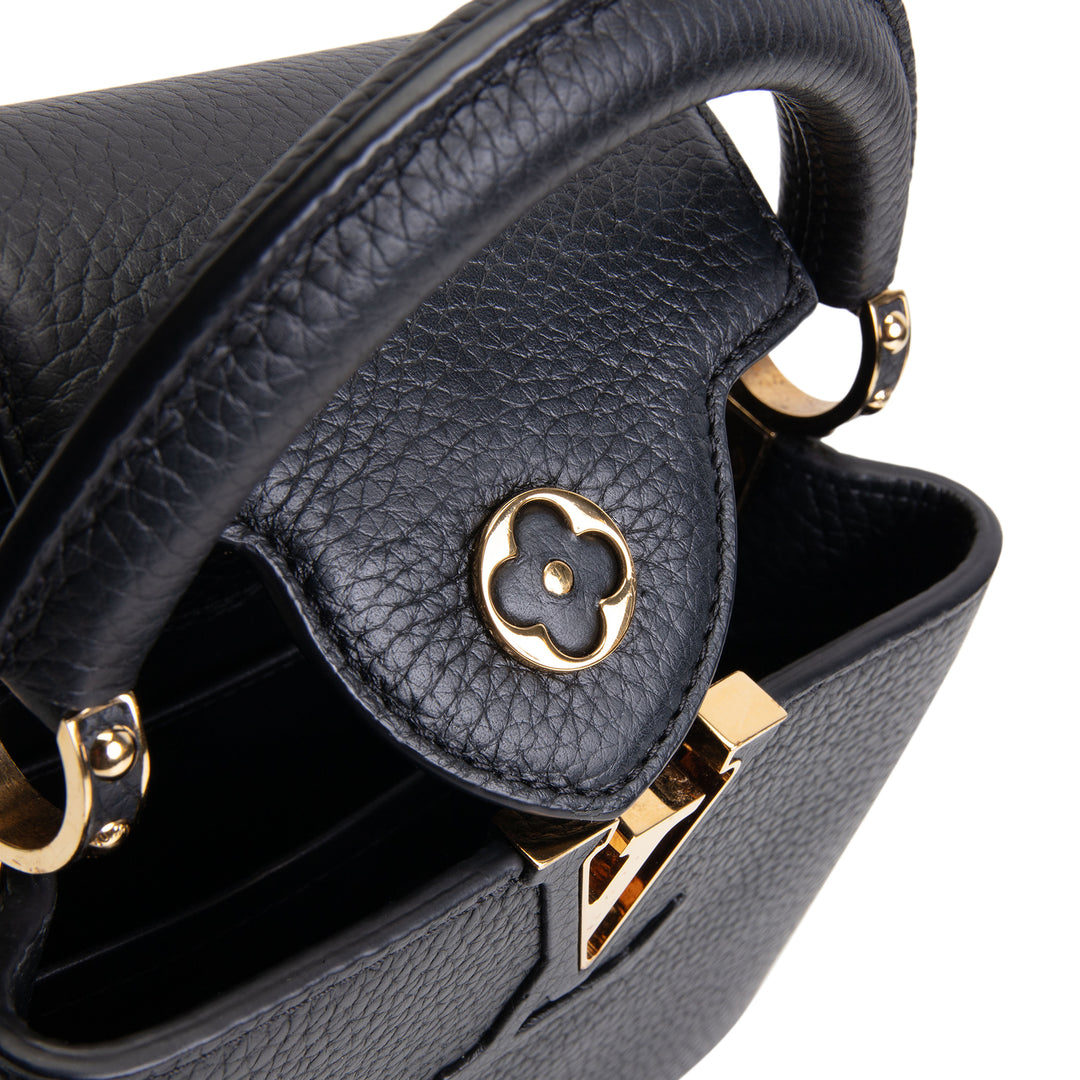 LOUIS VUITTON Mini Capucines Shoulder Bag - Black