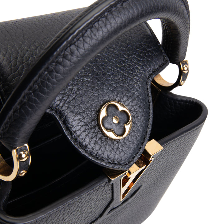 LOUIS VUITTON Mini Capucines Shoulder Bag - Black