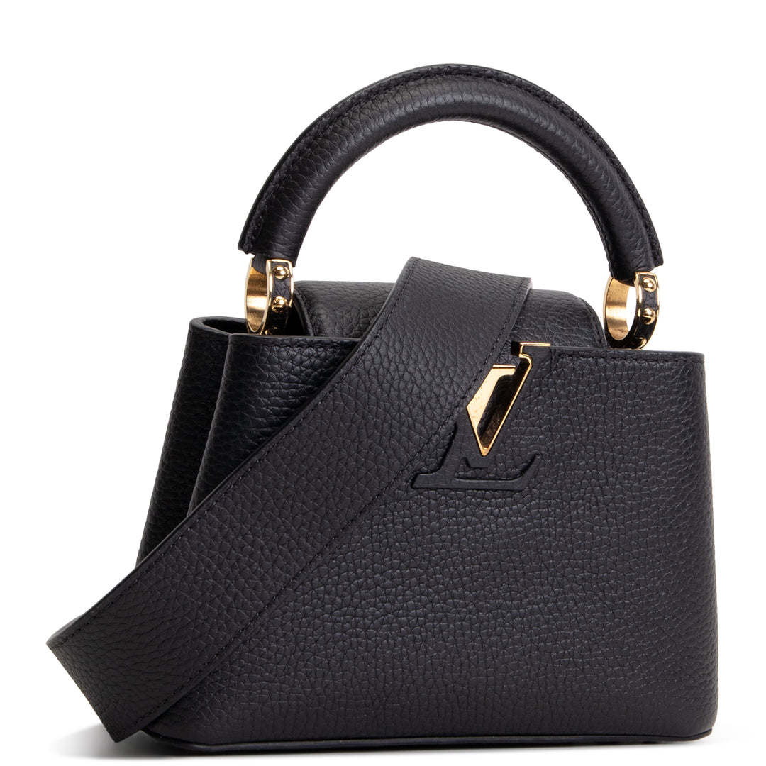 LOUIS VUITTON Mini Capucines Shoulder Bag - Black