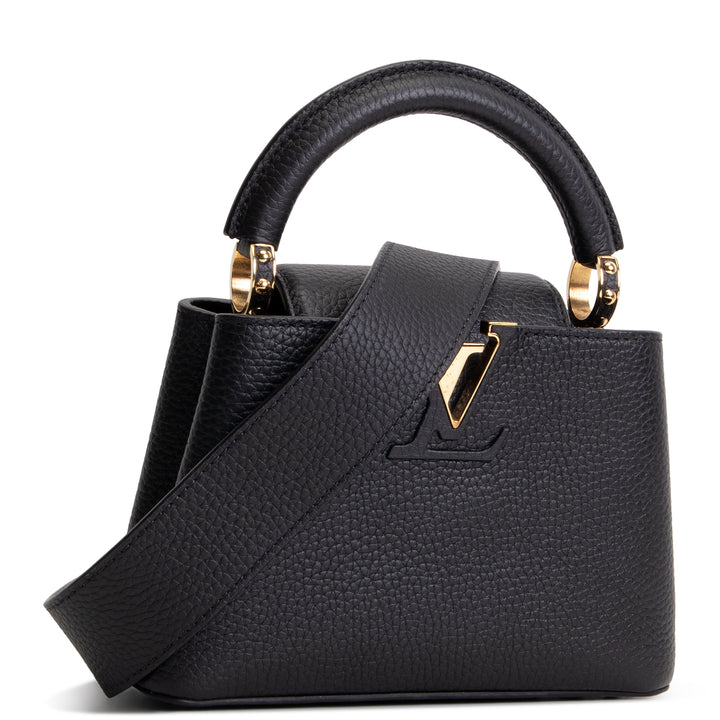 LOUIS VUITTON Mini Capucines Shoulder Bag - Black