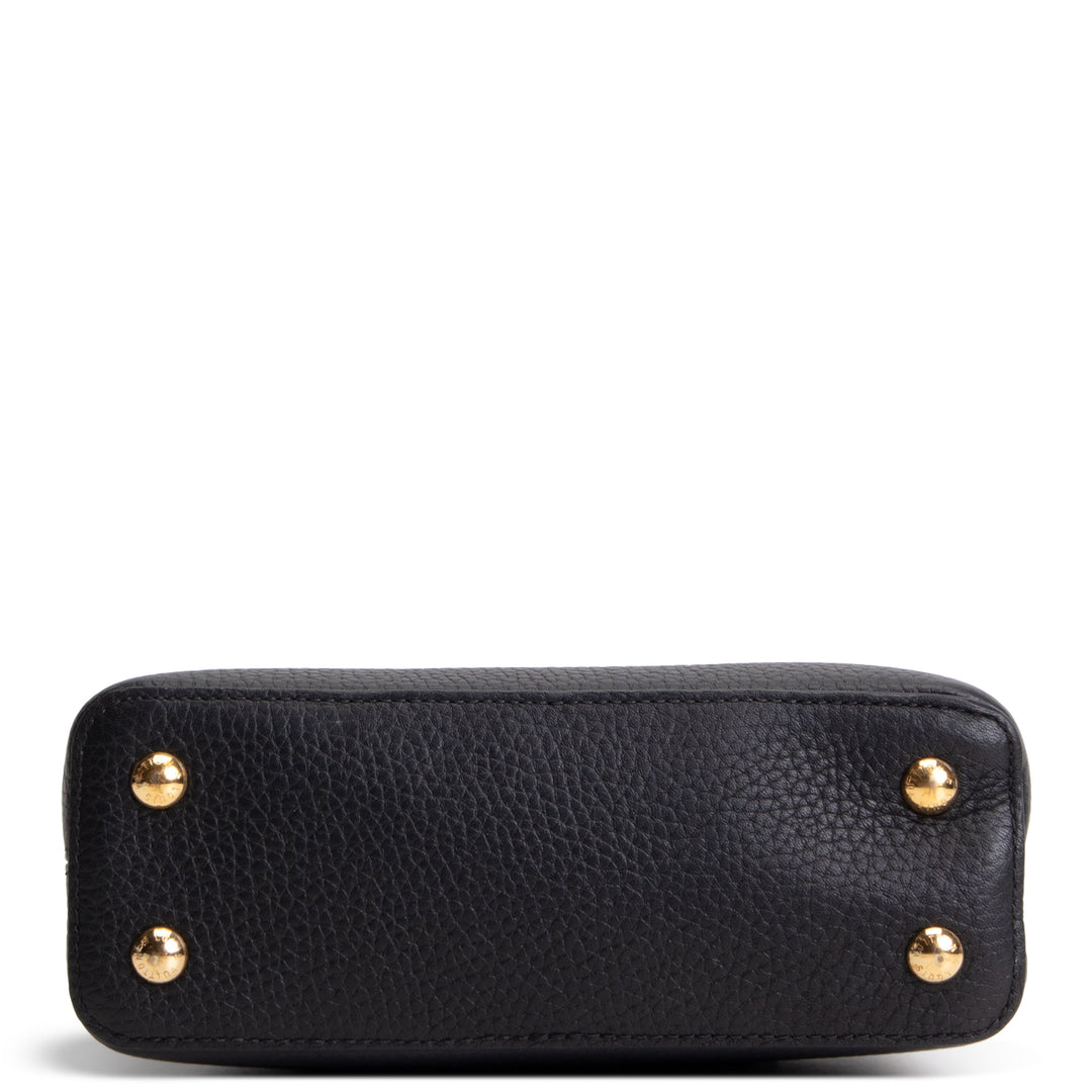 LOUIS VUITTON Mini Capucines Shoulder Bag - Black