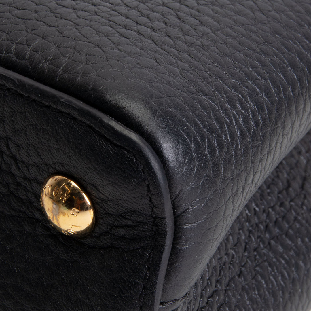 LOUIS VUITTON Mini Capucines Shoulder Bag - Black