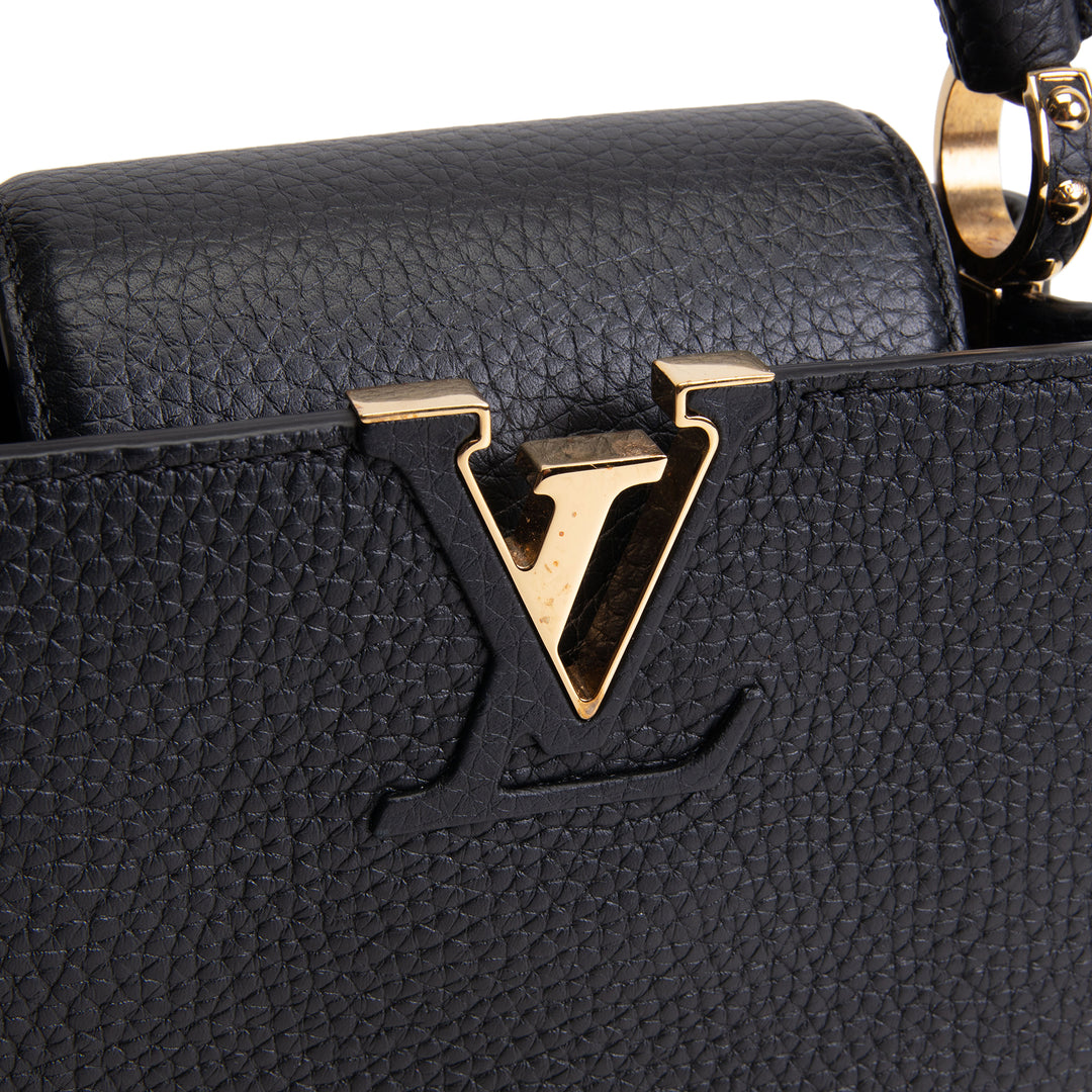 LOUIS VUITTON Mini Capucines Shoulder Bag - Black