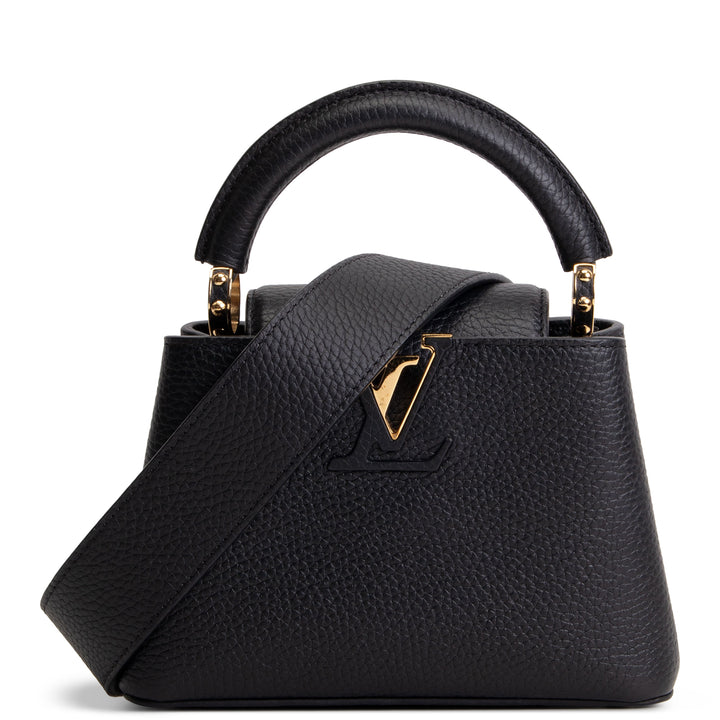 LOUIS VUITTON Mini Capucines Shoulder Bag - Black