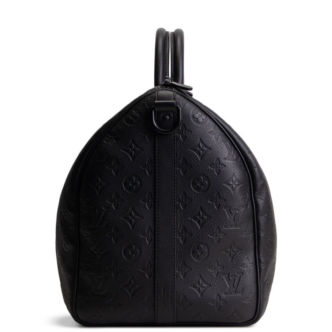 LOUIS VUITTON Keepall 50 Bandouliere Monogram Shadow Leather