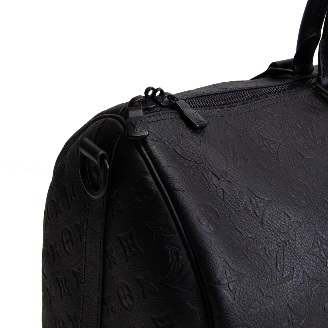LOUIS VUITTON Keepall 50 Bandouliere Monogram Shadow Leather