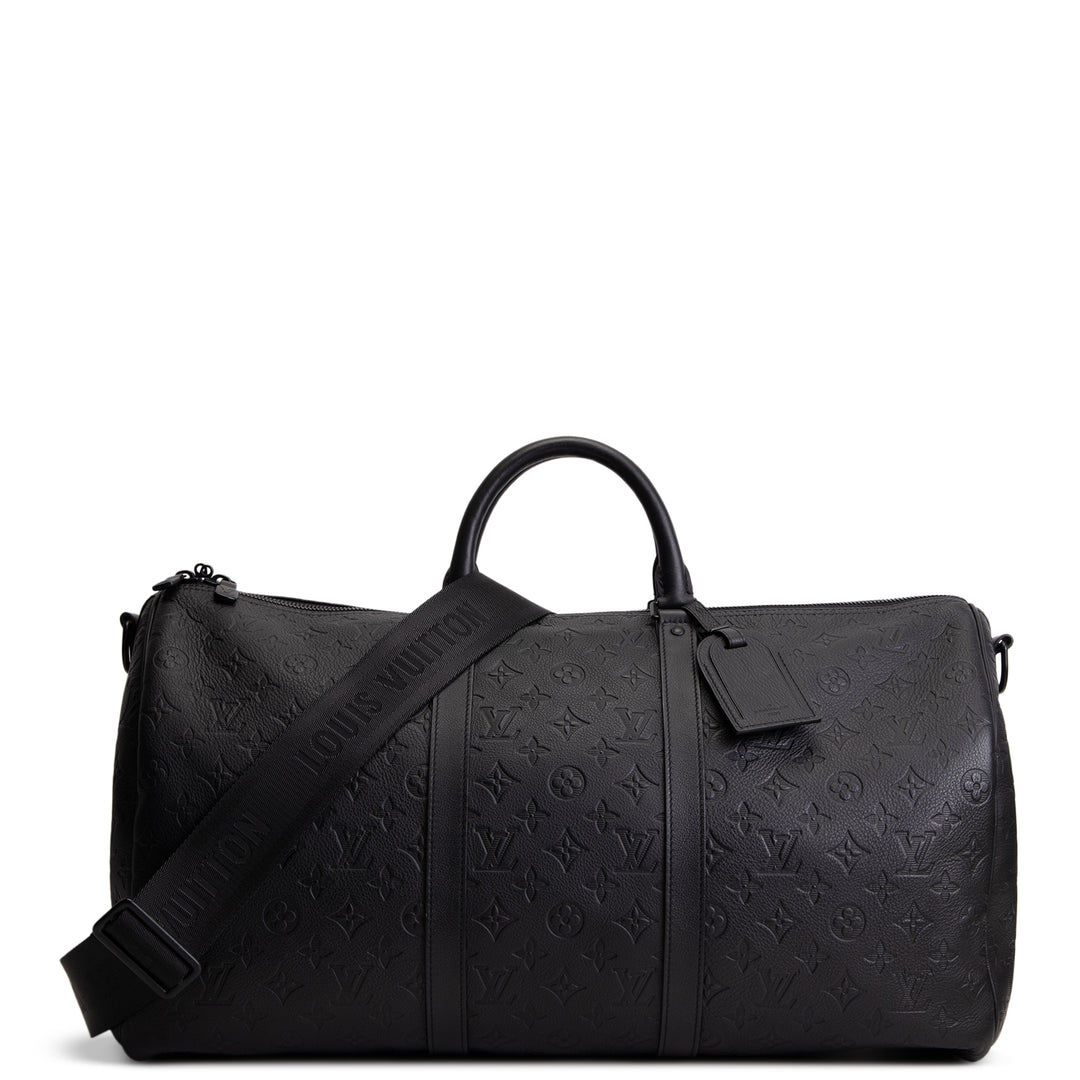 LOUIS VUITTON Keepall 50 Bandouliere Monogram Shadow Leather