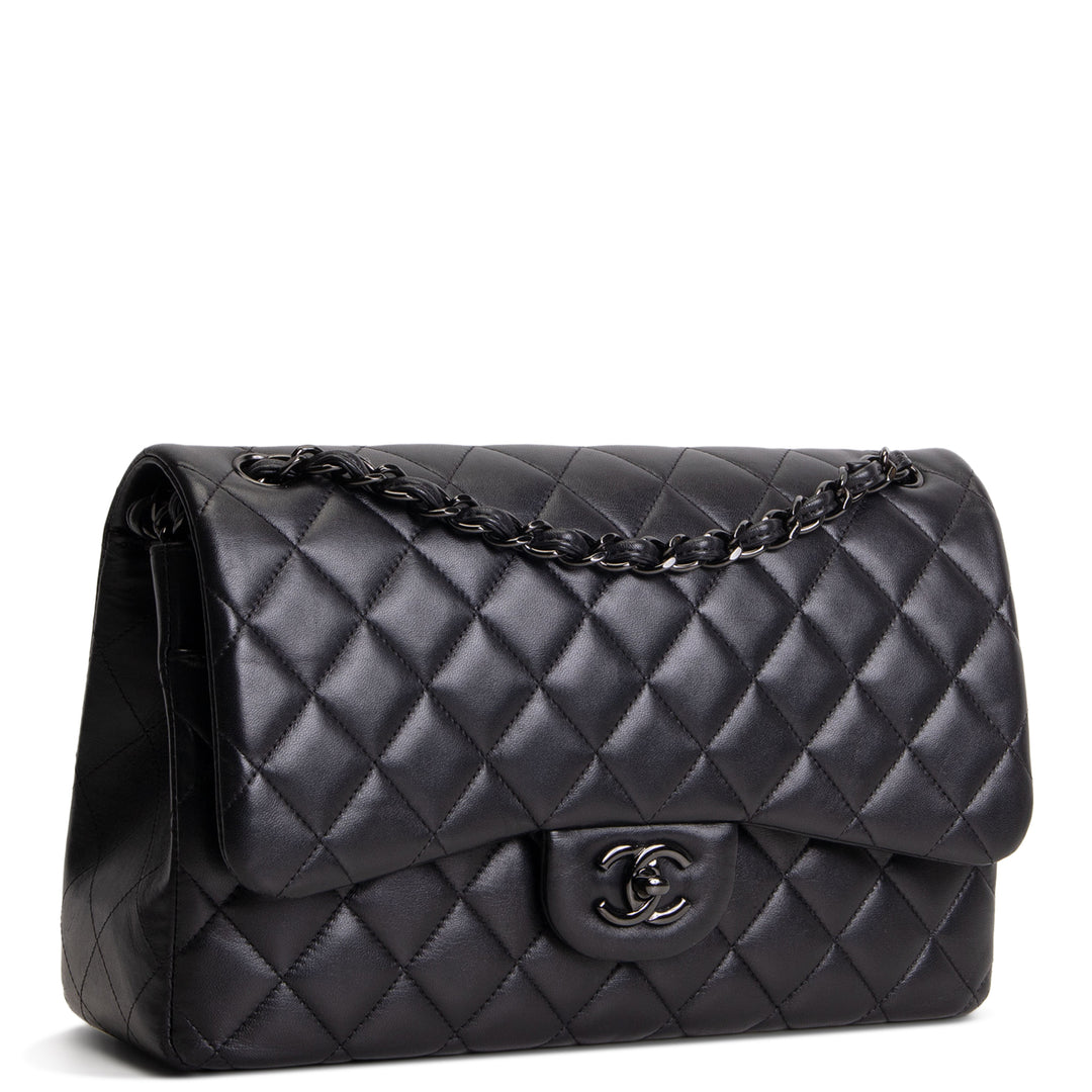 CHANEL Jumbo Double Flap So Black