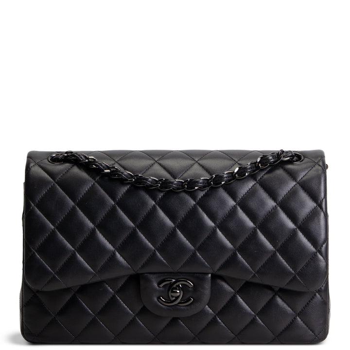 CHANEL Jumbo Double Flap So Black