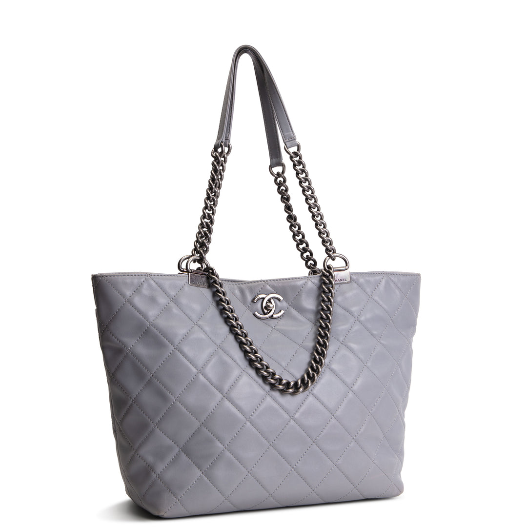 CHANEL Paris Seoul Shopping In Chains Tote - Grey OUTLET FINAL SALE