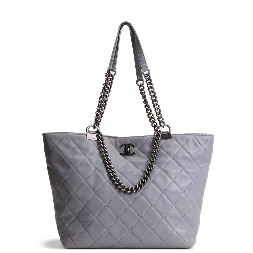 CHANEL Paris Seoul Shopping In Chains Tote - Grey OUTLET FINAL SALE
