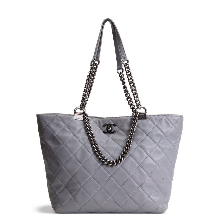 CHANEL Paris Seoul Shopping In Chains Tote - Grey OUTLET FINAL SALE