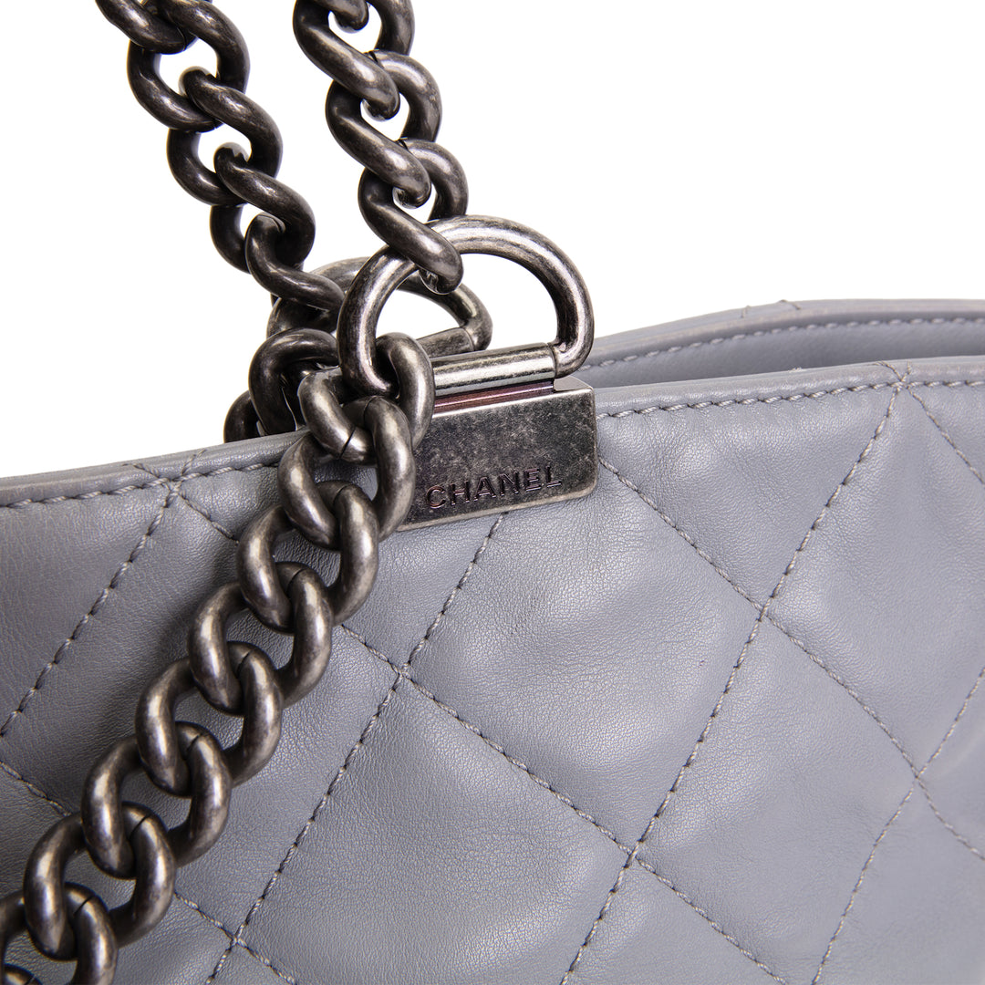 CHANEL Paris Seoul Shopping In Chains Tote - Grey OUTLET FINAL SALE