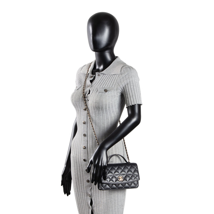 CHANEL Trendy Handle Clutch w/ Chain