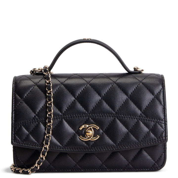 CHANEL Trendy Handle Clutch w/ Chain