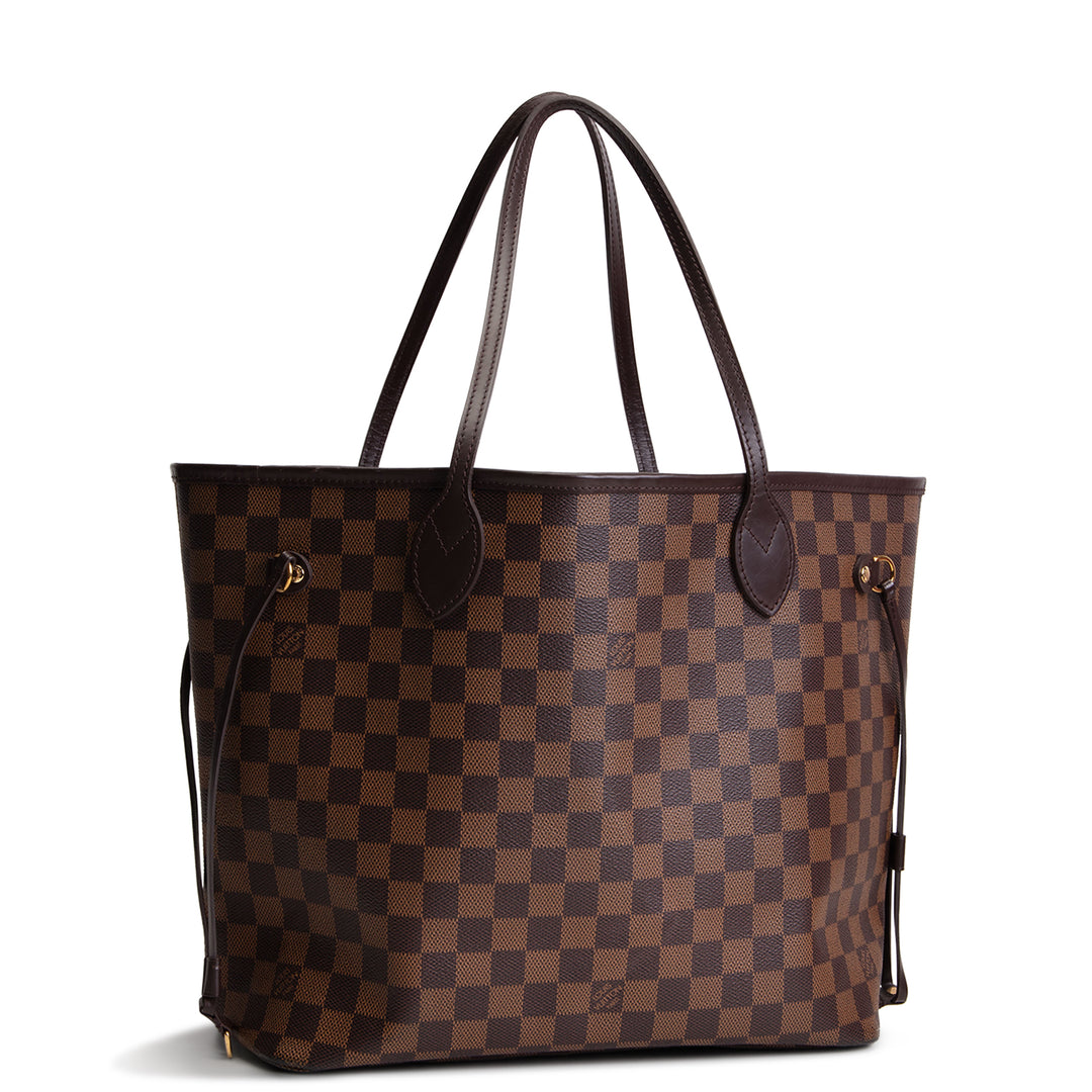 LOUIS VUITTON Damier Ebene Neverfull MM w/ Pouch
