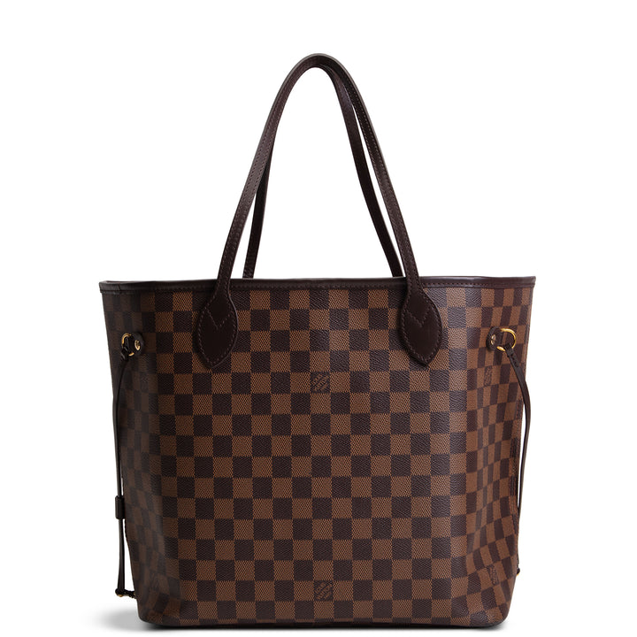 LOUIS VUITTON Damier Ebene Neverfull MM w/ Pouch