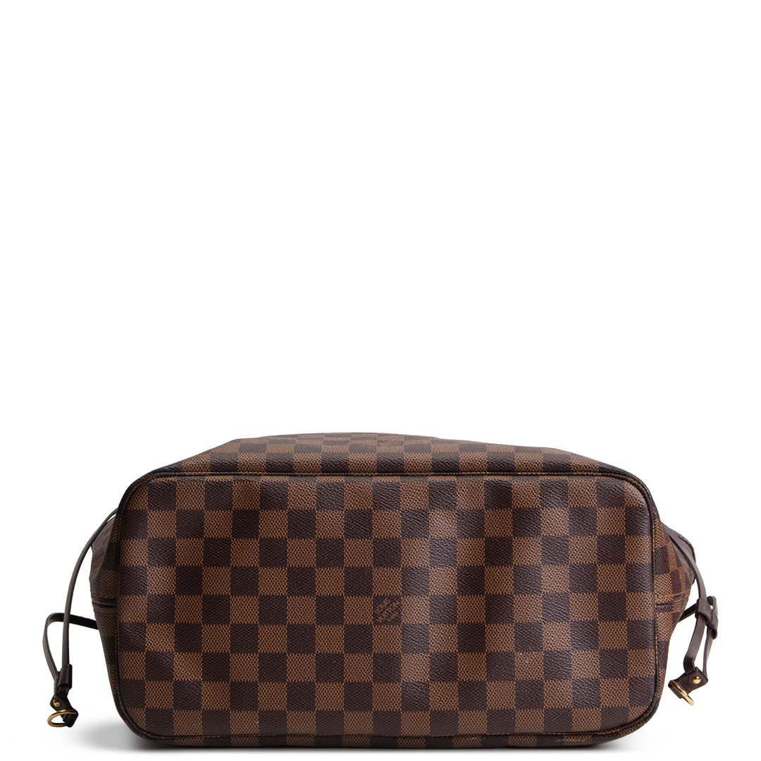LOUIS VUITTON Damier Ebene Neverfull MM w/ Pouch