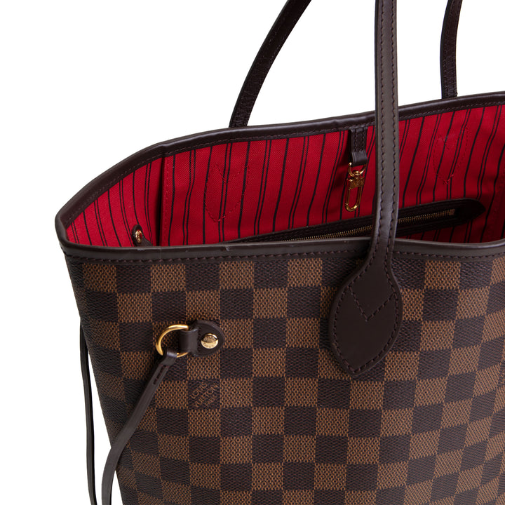 LOUIS VUITTON Damier Ebene Neverfull MM w/ Pouch