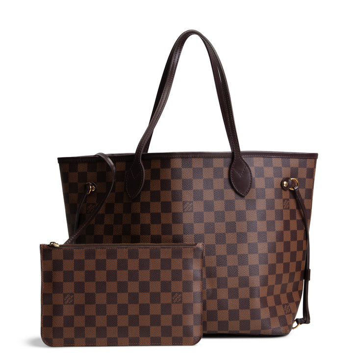 LOUIS VUITTON Damier Ebene Neverfull MM w/ Pouch