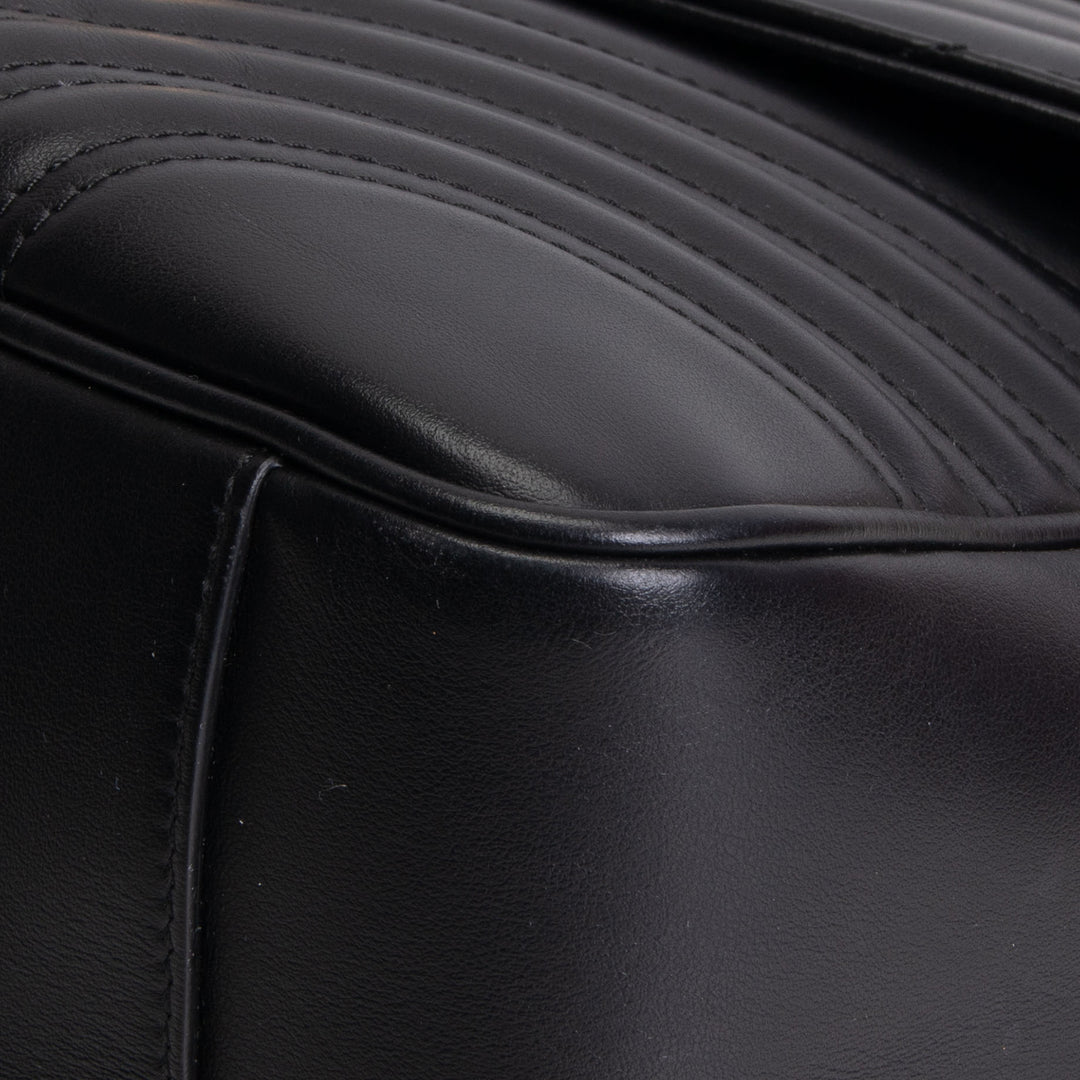 GUCCI Marmont Top Handle Shoulder Bag - Black