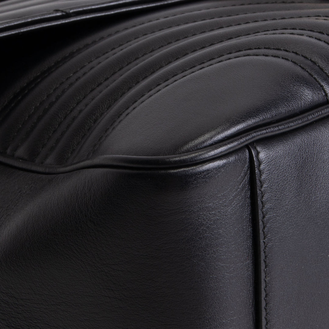 GUCCI Marmont Top Handle Shoulder Bag - Black