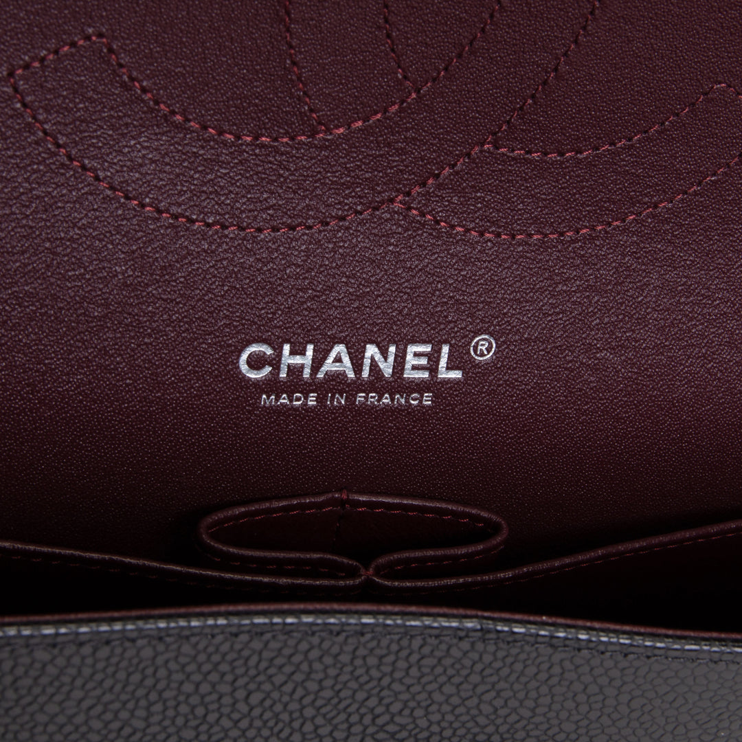 CHANEL Jumbo Double Flap - Quilted Caviar - Black