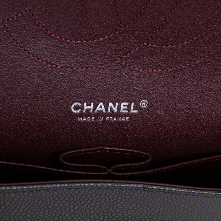 CHANEL Jumbo Double Flap - Quilted Caviar - Black