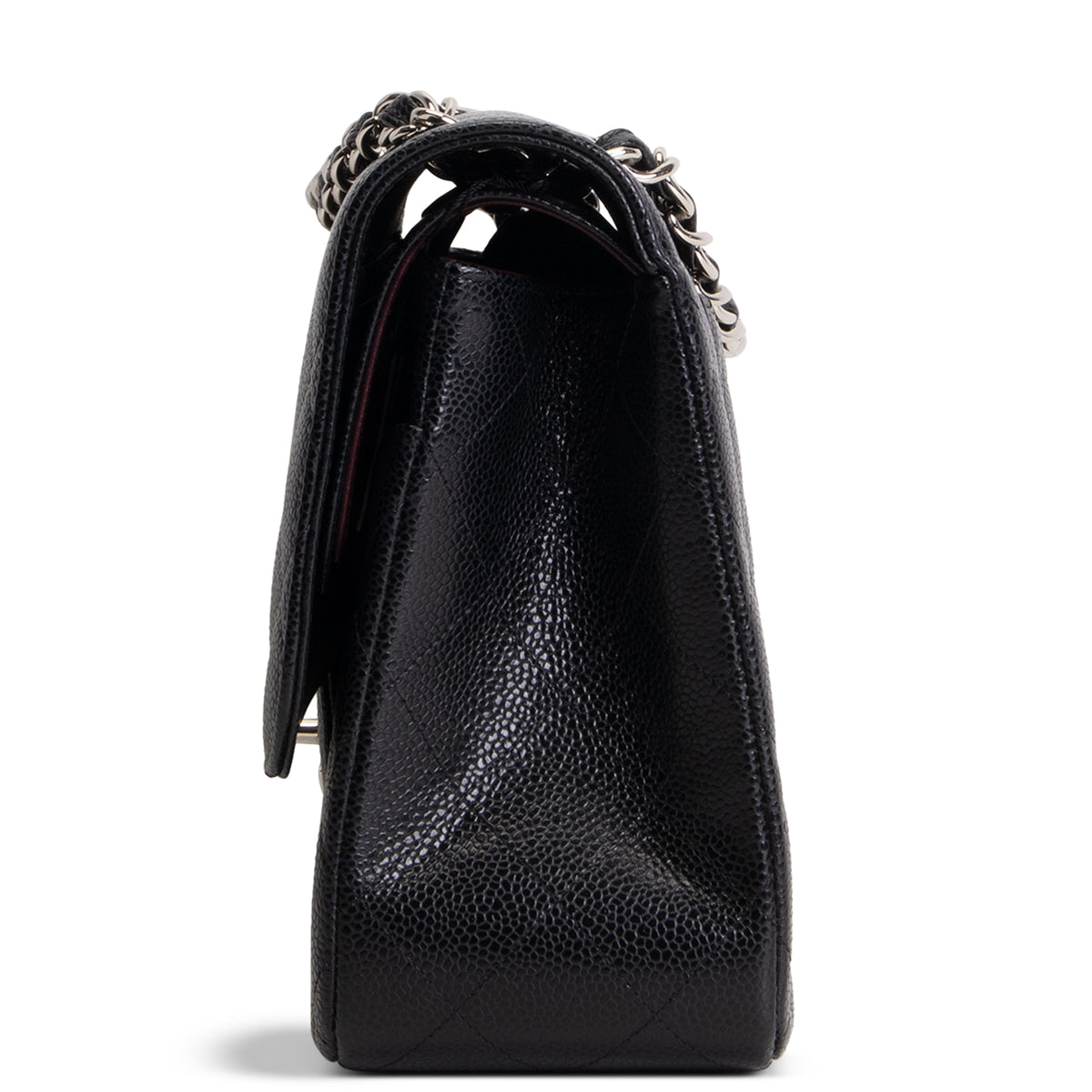 CHANEL Jumbo Double Flap - Quilted Caviar - Black