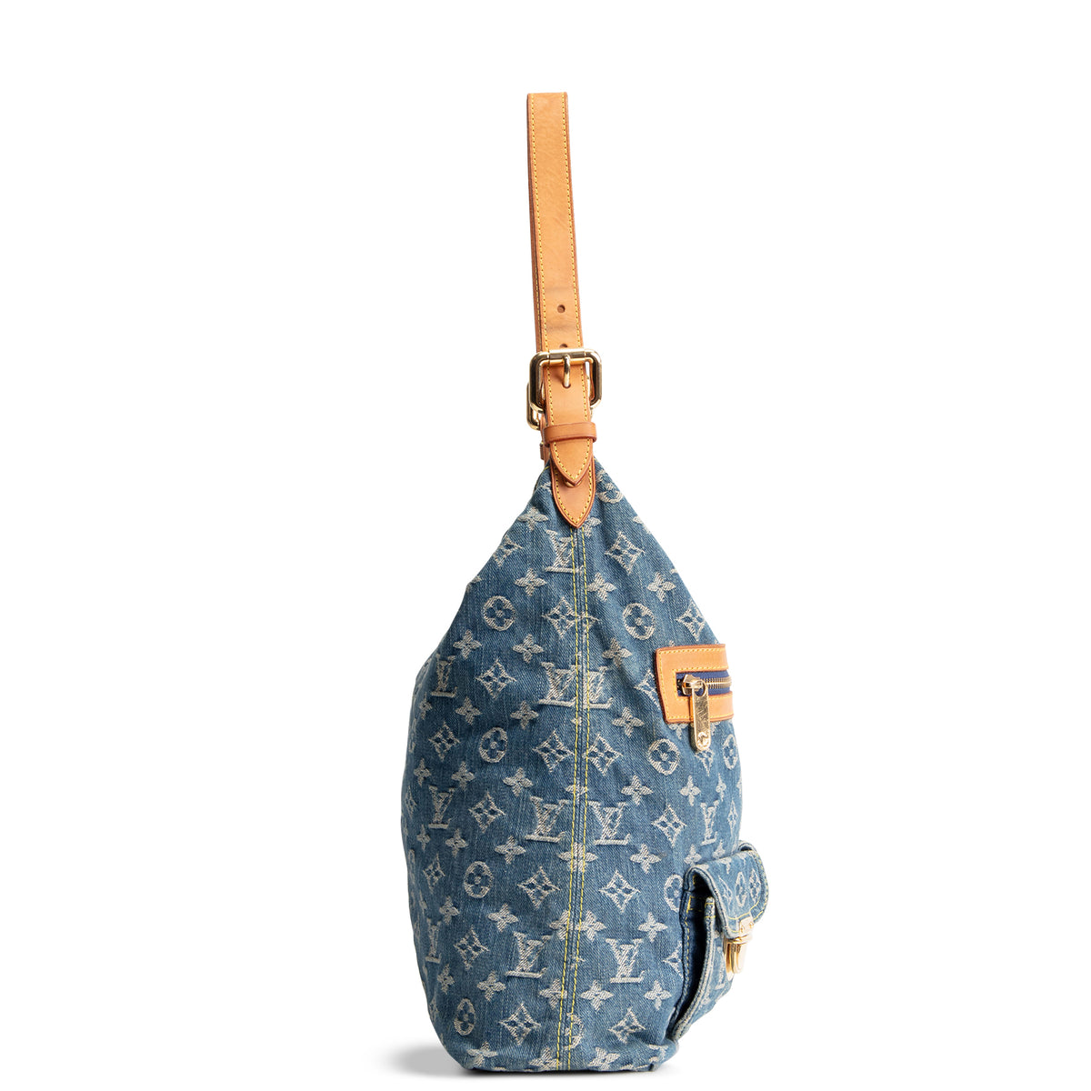 LOUIS VUITTON Monogram Denim Baggy GM - Blue